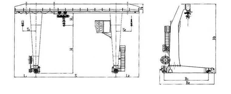 L型电葫芦门式糖心视频免费看机结构图