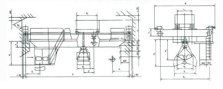QN型双用桥式糖心视频免费看机产品简介结构图 QN型双用桥式糖心视频免费看机产品简介结构图