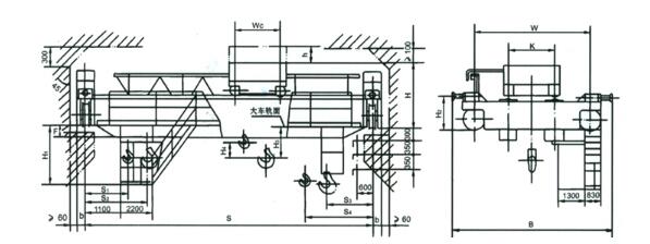 32/5吨、50/10吨双梁吊钩桥式糖心视频免费看机结构图